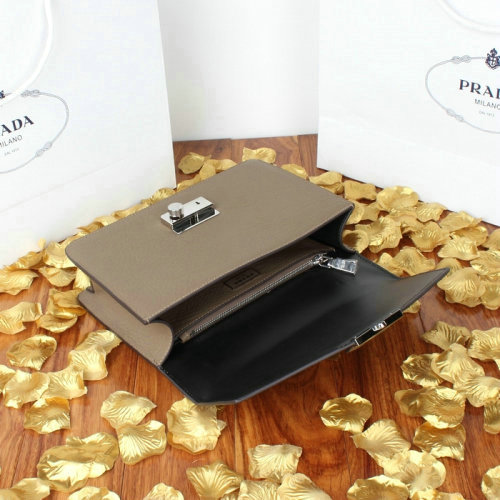 2014 Prada grainy leather mini bag BT8092 khaki for sale